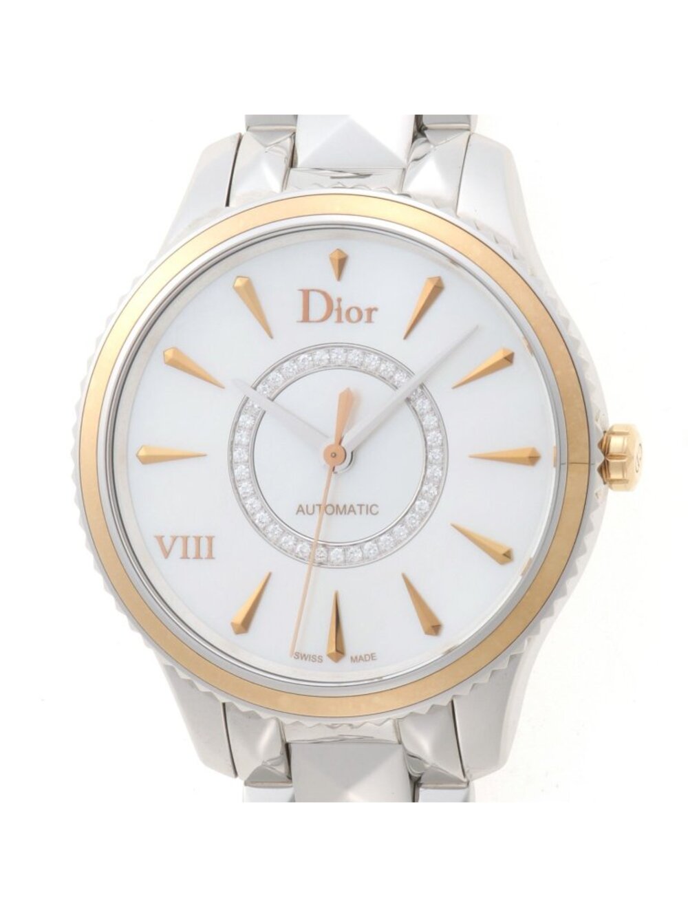 Dior Huit Montaigne Watch Stainless Steel Shell Milliard Diamond Dial Automatic